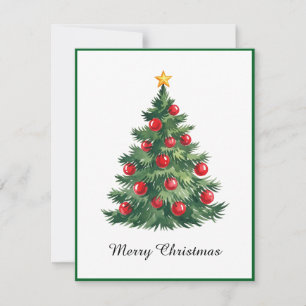 Cartes Pour Fêtes Annuelles Arbre de Noël Moderne Élégant Non Photographique