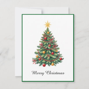 Cartes Pour Fêtes Annuelles Arbre de Noël Moderne Élégant Non Photographique