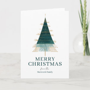Cartes Pour Fêtes Annuelles Arbre de Noël Moderne Photo Personnalisée