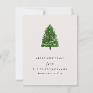 Cartes Pour Fêtes Annuelles Arbre de Noël moderne simple non photo