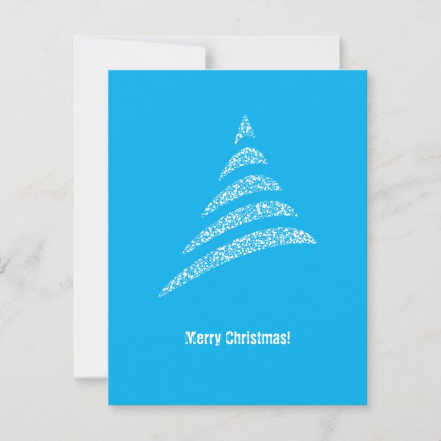 Cartes Pour Fêtes Annuelles Arbre de Noël Monochrome Entreprise QR Code (Devant)