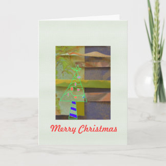 Cartes Pour Fêtes Annuelles Arbre de Noël néon