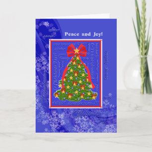 Cartes Pour Fêtes Annuelles Arbre de Noël O Tannenbaum Snowflakes Paix et joie