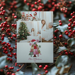 Cartes Pour Fêtes Annuelles Arbre de Noël Patchwork Prépa