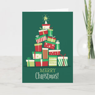 Cartes Pour Fêtes Annuelles Arbre de Noël personnalisable fait de cadeaux