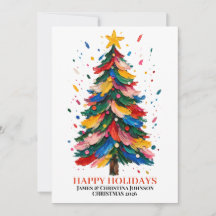 Arbre de Noël personnalisable Joyeuses Fêtes