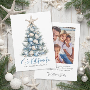 Cartes Pour Fêtes Annuelles Arbre de Noël Plage Mele Kalikimaka Photo