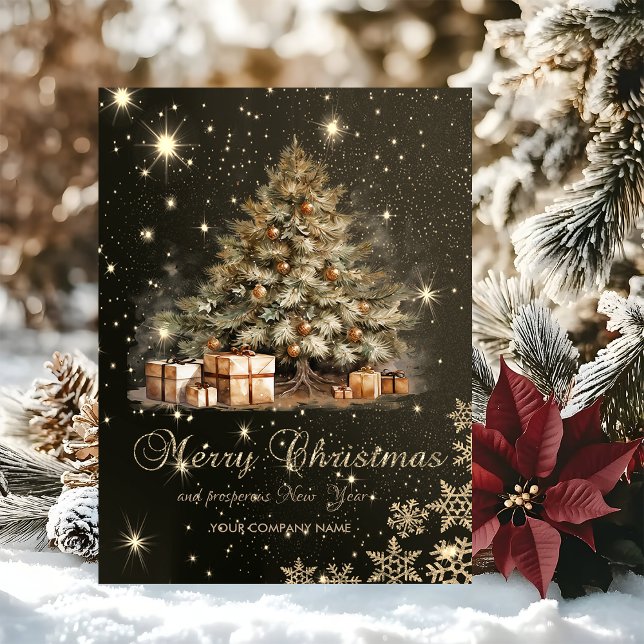 Cartes Pour Fêtes Annuelles Arbre de Noël, Présentations, Flammes de neige, En (Créateur téléchargé)