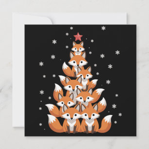 Cartes Pour Fêtes Annuelles Arbre de Noël Renard Arbre de Noël Xmas Drôle d'An
