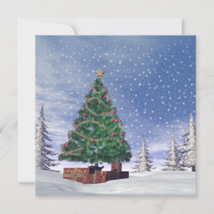 Cartes Pour Fêtes Annuelles Arbre de Noël - rendu 3D