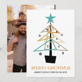 Cartes Pour Fêtes Annuelles Arbre de Noël rétro Mid Century