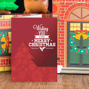 Cartes Pour Fêtes Annuelles Arbre de Noël rouge moderne