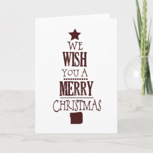 Cartes Pour Fêtes Annuelles Arbre de Noël rouge souhait