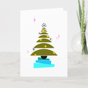 Cartes Pour Fêtes Annuelles Arbre de Noël - Semiccles minimalistes