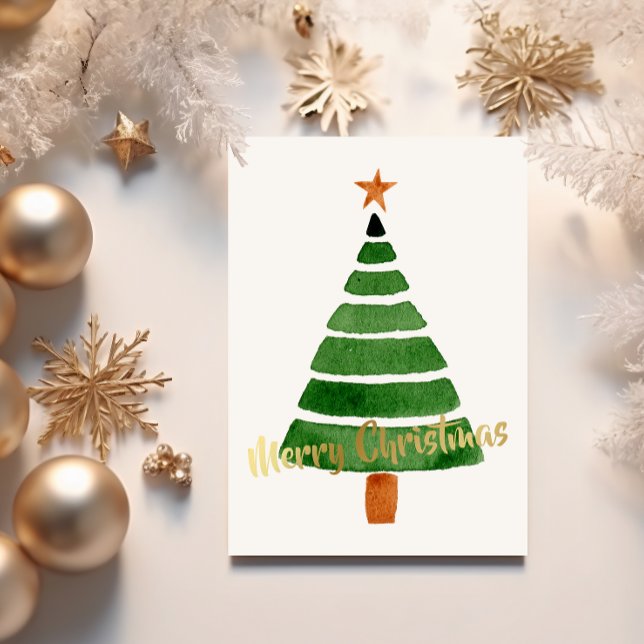 Cartes Pour Fêtes Annuelles Arbre de Noël simple Waterton (Créateur téléchargé)