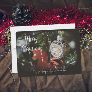 Cartes Pour Fêtes Annuelles Arbre de Noël sombre et rétro