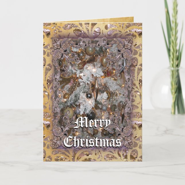 Cartes Pour Fêtes Annuelles Arbre de Noël Victorien (Devant)