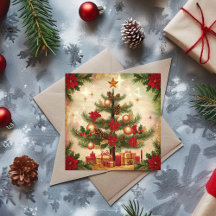 Arbre de Noël Vintage et cadeaux