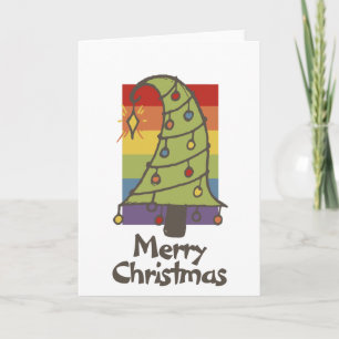 Cartes Pour Fêtes Annuelles Arbre de Noël Whimsical Rainbow Pride
