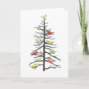 Cartes Pour Fêtes Annuelles Arbre de papier d'oiseau