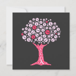 Cartes Pour Fêtes Annuelles Arbre de sensibilisation au cancer du sein