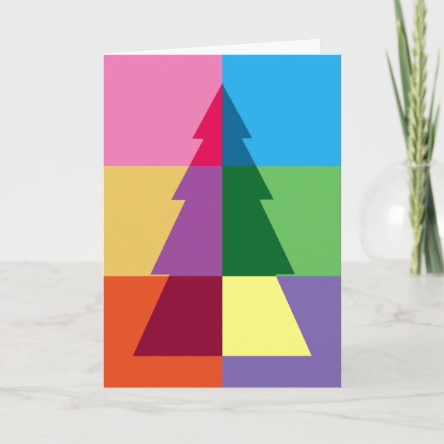 Cartes Pour Fêtes Annuelles Arbre de vacances (Devant)