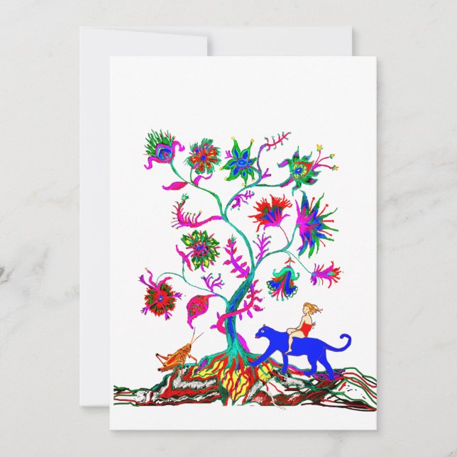 Cartes Pour Fêtes Annuelles Arbre de vie (Devant)