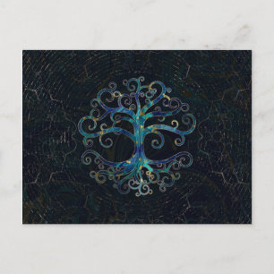 Cartes Pour Fêtes Annuelles Arbre de vie Marbre et or