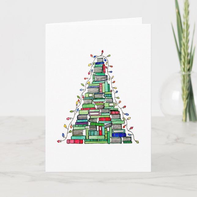 Cartes Pour Fêtes Annuelles Arbre du livre de Noël 2017 (Devant)