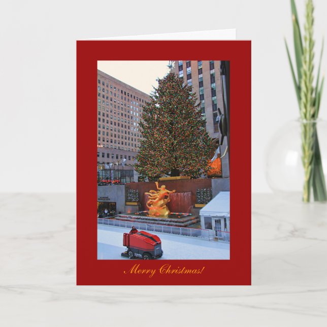 Cartes Pour Fêtes Annuelles Arbre du Rockefeller Center, Noël de la patinoire (Devant)