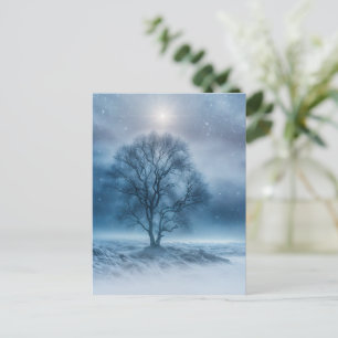 Cartes Pour Fêtes Annuelles Arbre du solstice d'hiver dans la neige Vacances p