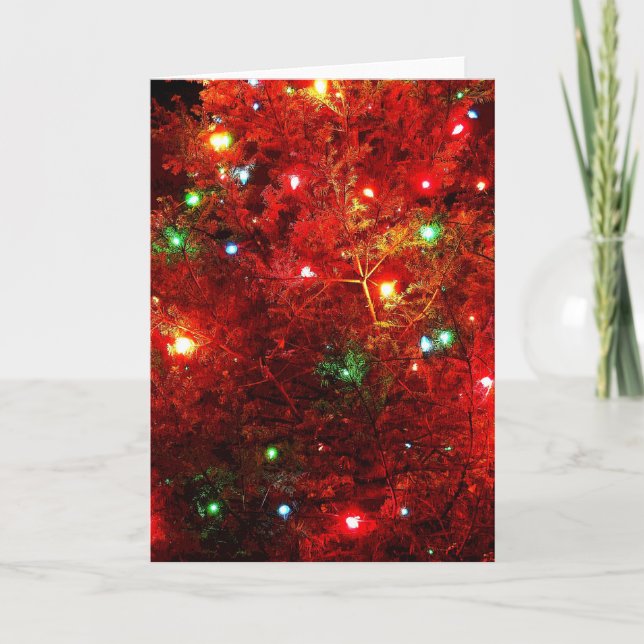 Cartes Pour Fêtes Annuelles Arbre étincelant (Devant)
