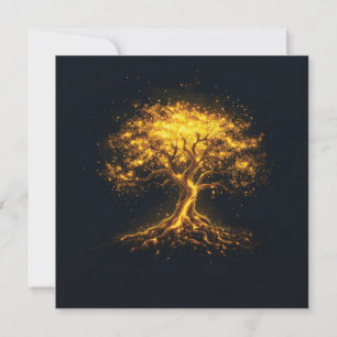Cartes Pour Fêtes Annuelles Arbre lumineux de la vie - Mystique et Enchantant