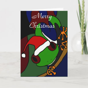 Cartes Pour Fêtes Annuelles Arbre magnifique Frog Art de Noël