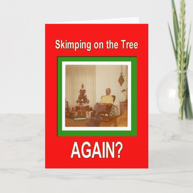 Cartes Pour Fêtes Annuelles Arbre mince (Devant)