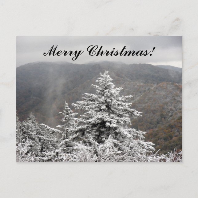 Cartes Pour Fêtes Annuelles Arbre neige de Noël (Devant)
