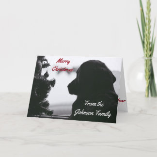 Cartes Pour Fêtes Annuelles Arbre noir de attente de laboratoire et de Noël