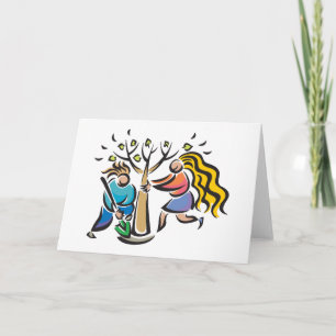 Cartes Pour Fêtes Annuelles Arbre plante A