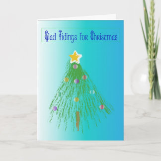 Cartes Pour Fêtes Annuelles Arbre rayé artistique