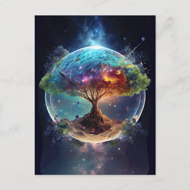 Cartes Pour Fêtes Annuelles Arbre spirituel de vie (Devant)