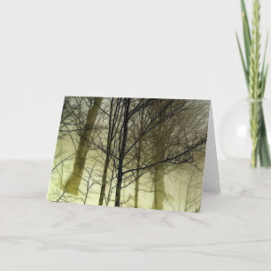 Cartes Pour Fêtes Annuelles Arbres couverts de neige