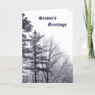 Cartes Pour Fêtes Annuelles Arbres couverts de neige : Verticaux