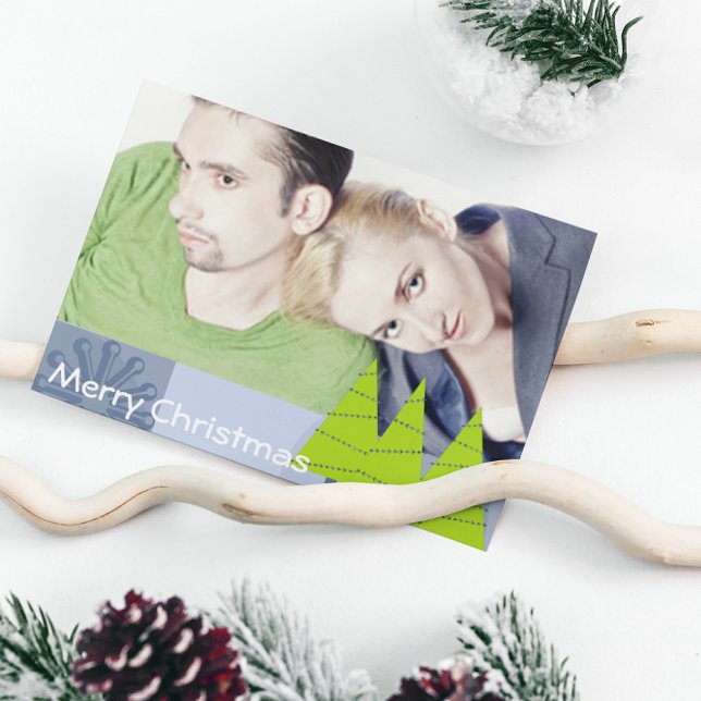 Cartes Pour Fêtes Annuelles Arbres de citron vert de Noël rétro - (Créateur téléchargé)