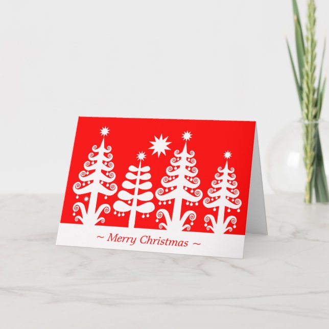 Cartes Pour Fêtes Annuelles Arbres de Noël (Devant)