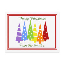 Arbres de Noël arc-en-ciel