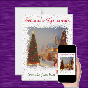 Cartes Pour Fêtes Annuelles Arbres de Noël Chintzy Salutations saisonnières