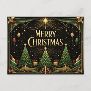 Cartes Pour Fêtes Annuelles Arbres de Noël glamour Art Déco