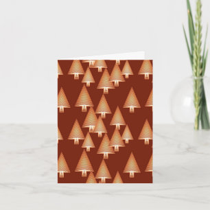 Cartes Pour Fêtes Annuelles Arbres de Noël métalliques modernes - cuivre
