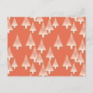 Cartes Pour Fêtes Annuelles Arbres de Noël métalliques modernes - cuivre et ro