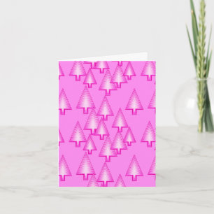Cartes Pour Fêtes Annuelles Arbres de Noël métalliques modernes - rose orchidé
